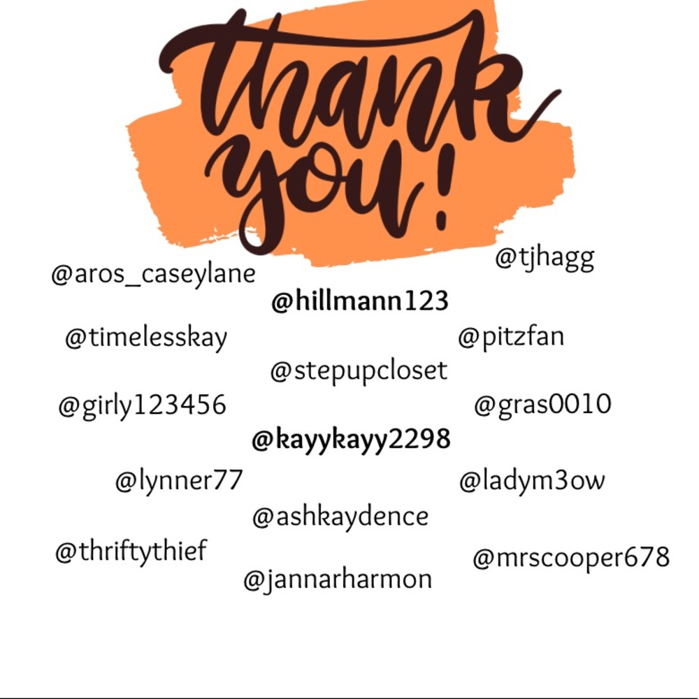 Thank yous to these sellers